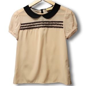 Vera Wang Peter Pan Collared Blouse